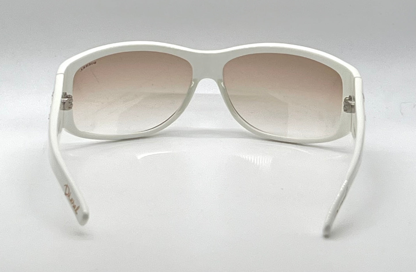 Diesel DS0046/S VINTAGE Y2K White Crystal Sunglasses-Unworn/NOS Made in Italy 64mm