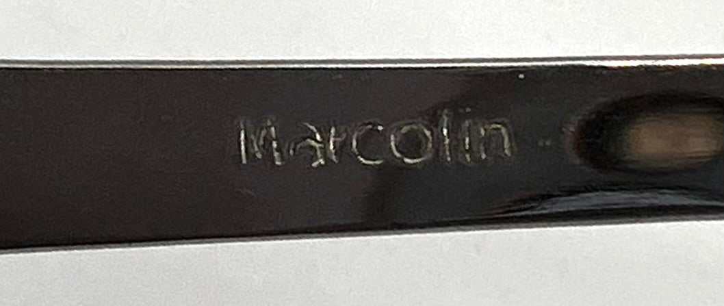 MARCOLIN AMBRA VINTAGE Oversized Sunglasses-New Solid Green Custom Lenses-Italy
