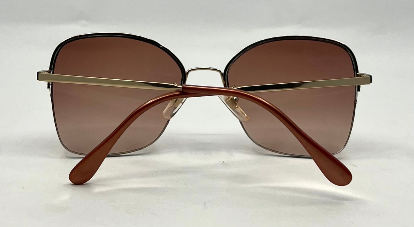 Cottet 941-Vintage Half-Rim Sunglasses-New Gradient Tinted Custom Lenses-Unworn