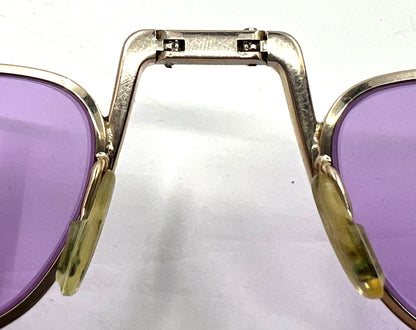 Christian Dior 2172 Monsieur Folding Gold 52-22 Purple Lenses