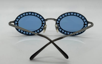 MOSCHINO M3089-S 53017 HEART CUTOUT SUNGLASSES-MADE IN ITALY-VINTAGE  DEADSTOCK