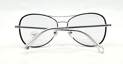 Chanel 2181-S 124 Silver Aviator Sunglasses 56-15 Unworn Italy
