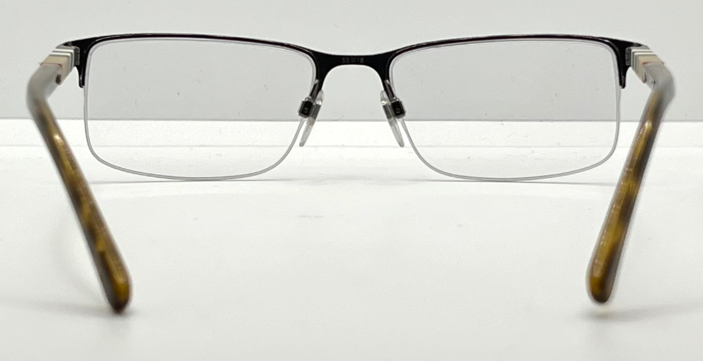 Burberry B1282 1008 Semi-Rimless Tortoise Glasses 55mm – Made in Italy