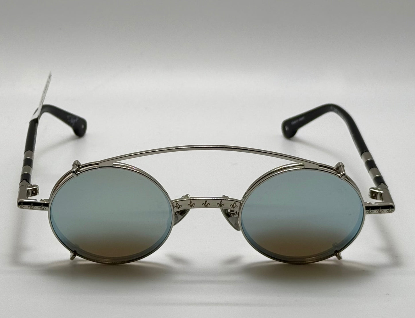 Brand New Philippe V X1 Clip-On Mirrored Sunglasses-Day/Night Yellow Lenses-Handmade in Japan