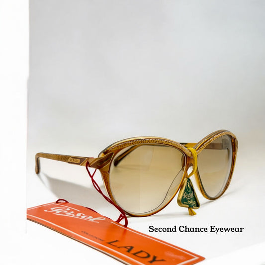 Vintage Persol Ratti Lady 201 Sunglasses, Honey Tortoiseshell, NOS, Made in Italy