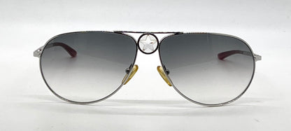 Christian Dior Hippy 1-Silver Star Aviator-Y2K Vintage Sunglasses-Unworn-Italy