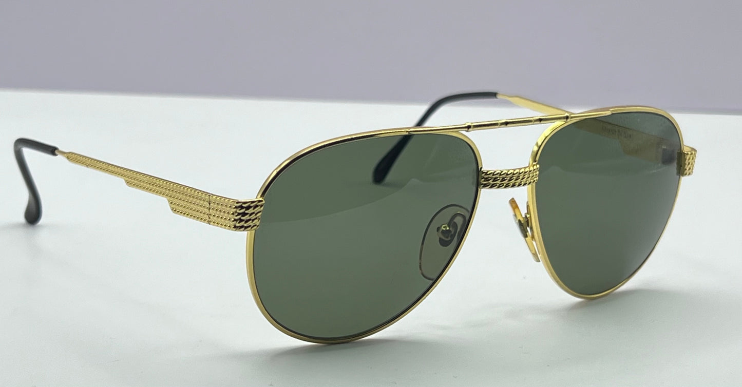 HILTON LONDON Sunglasses Mod. CLUB 3 - Col.2 54mm Gold Plated Frame-Authentic