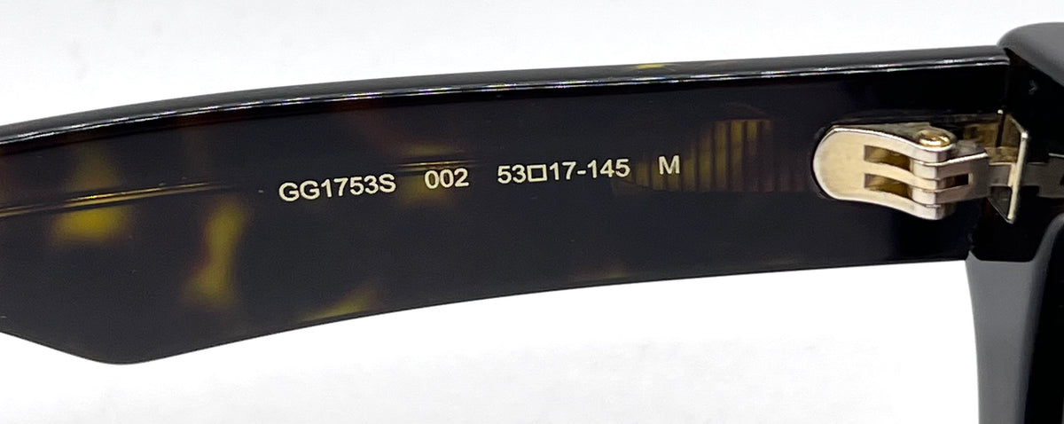 Gucci GG1753S 002 Tortoiseshell Brown Sunglasses-Unworn/Full Kit Made in Italy