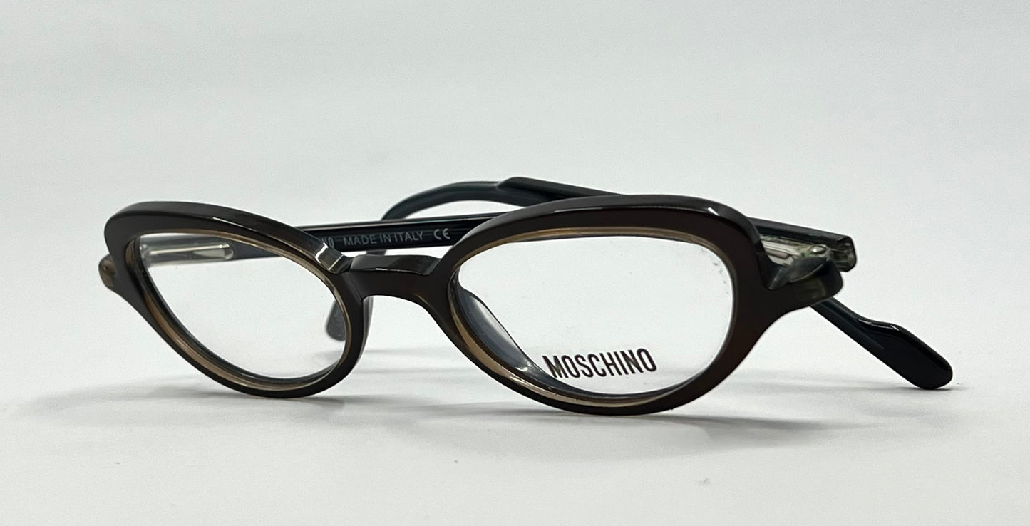 Moschino M3581-V 251 Brown Eyeglasses Y2K Vintage-Unworn-Italy 45Mm