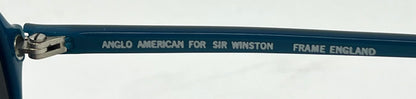 Anglo American Sir Winston 611 Blue Aviator Sunglasses Deadstock Unworn
