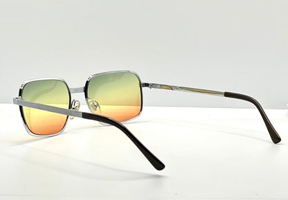 FAIRFIELD FO66-Vintage Sunglasses-Chrome Frame w/New, Custom Tri-Gradient Lenses-Deadstock-France 66mm