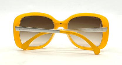 Chanel 6044-T 1435/S5 Yellow Oversized Sunglasses-Unworn-Full Kit-55mm
