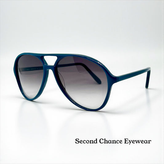 Anglo American Sir Winston 611 Blue Aviator Sunglasses Deadstock Unworn