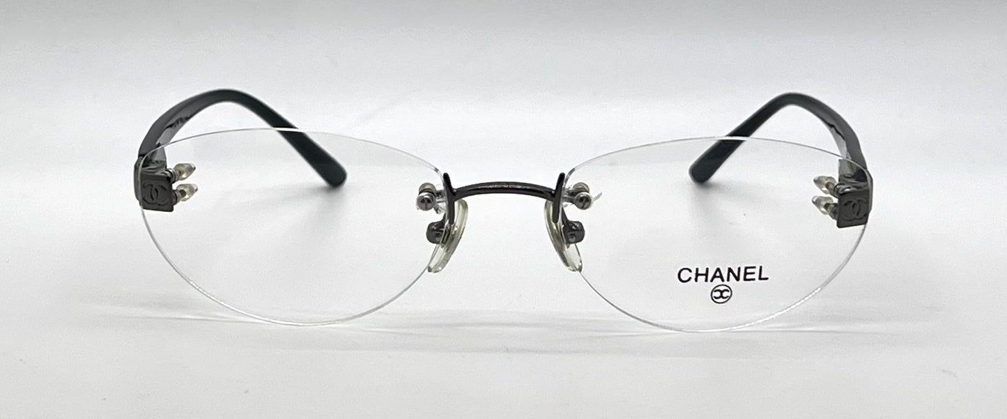 Chanel 2027 GN Rimless VINTAGE Eyeglasses Unworn/Y2K Italy 54-18