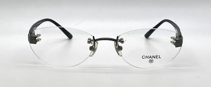 Chanel 2027 GN Rimless VINTAGE Eyeglasses Unworn/Y2K Italy 54-18