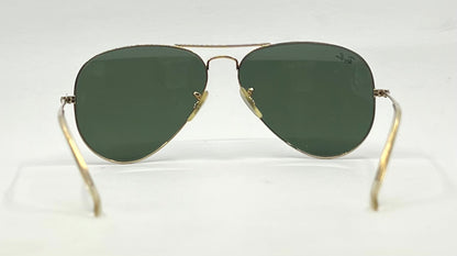 Ray-Ban Aviator Classic RB3025 Gold G-15 58mm Deadstock Unworn Full Kit