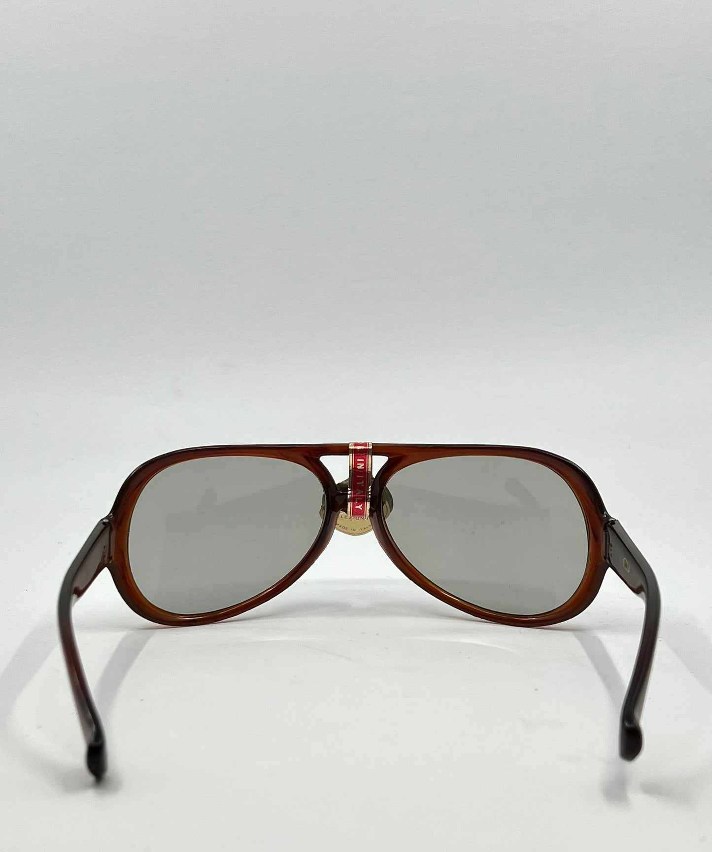 The 70s|80s Italian Sunglasses – Unworn Vintage Aviator Amber Acetate-Org. Lenses