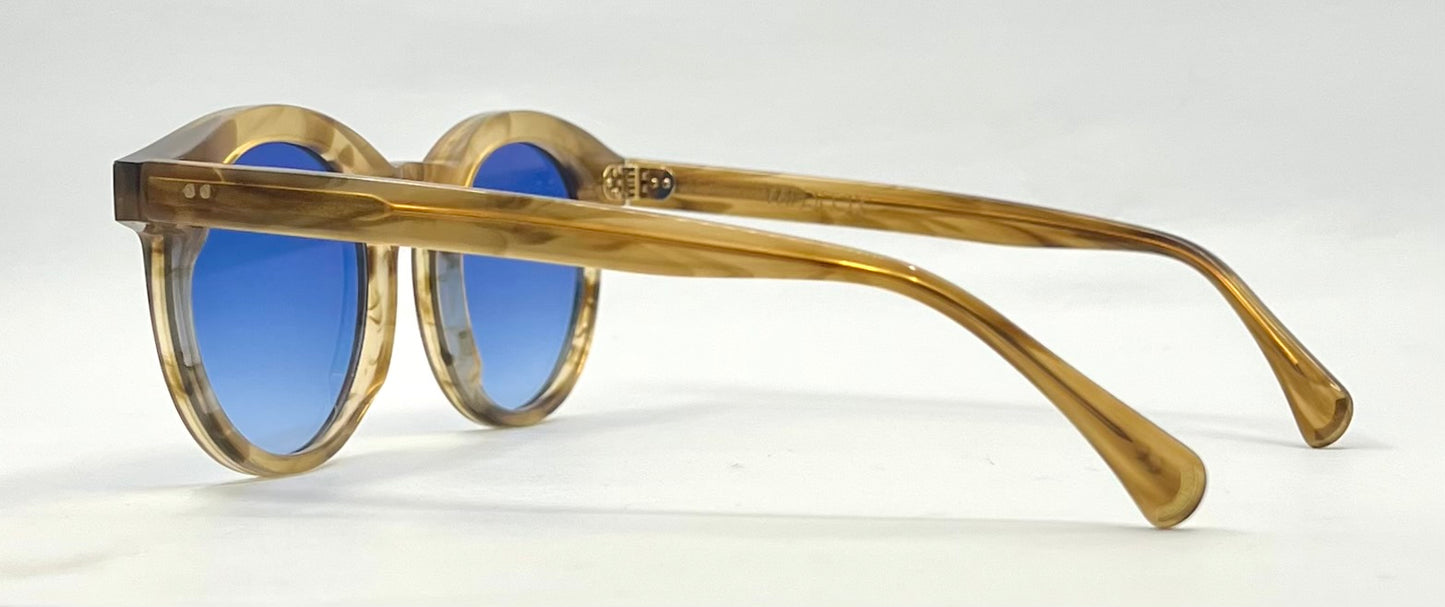 Wildfox “Harper” Panto Sunglasses with Blue Gradient Lenses-Unworn
