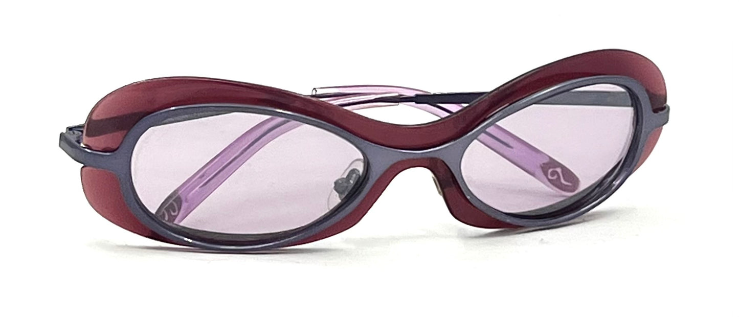 HIERO PV239 Y2K Titanium Japan Sculpted Oval Sunglasses Deadstock