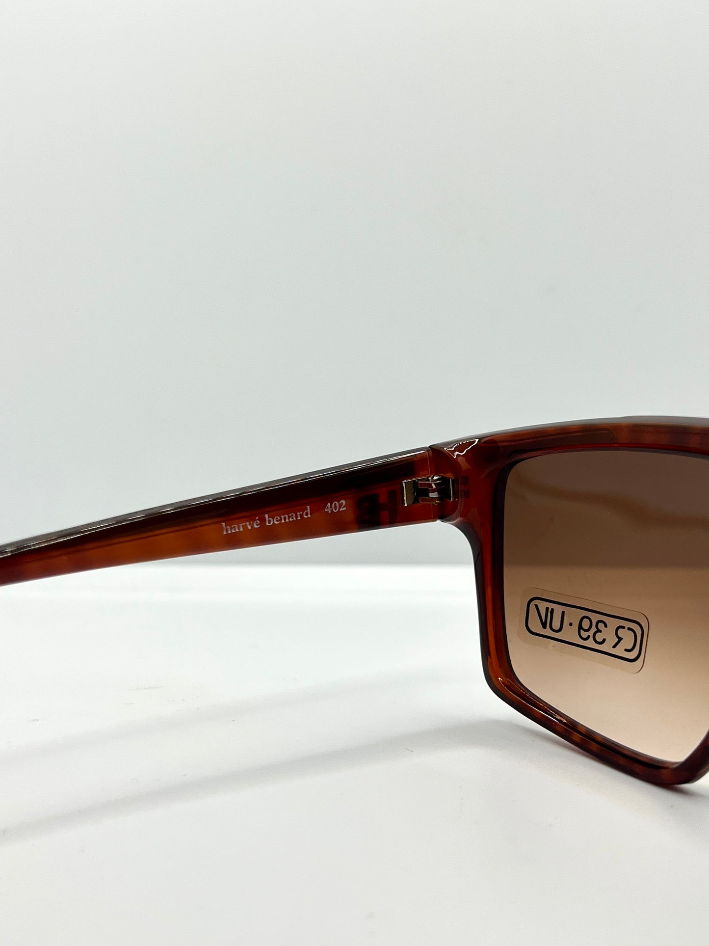 Vintage Harvé Benard 402 Sunglasses Italy K33 CR39 Tortoise Shield 60mm