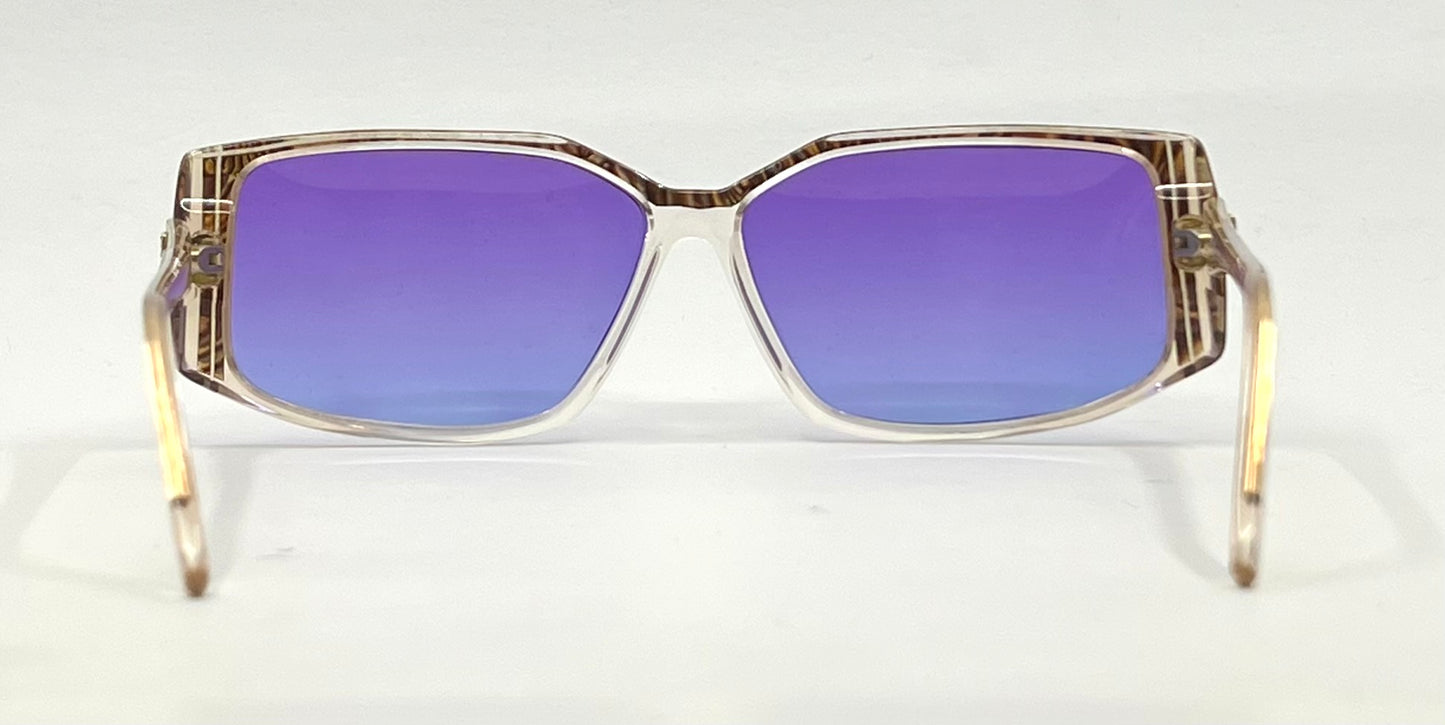 Givenchy Paris 857 Vintage Sunglasses-New Violet Gradient Custom Lenses-UNWORN