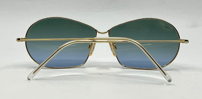 Italian Gold Metal Sunglasses w/New Custom Gradient Lenses-Unworn