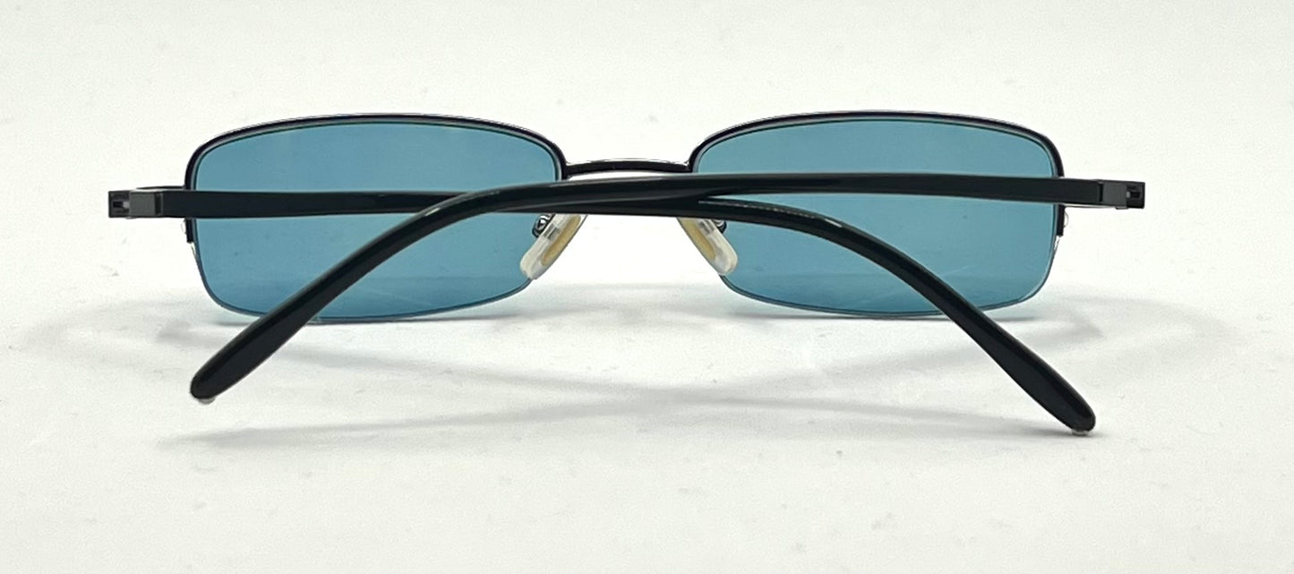 Chloé CL 1105 C01 Y2K Half-Rim Sunglasses-New Solid Aquamarine Custom Lenses
