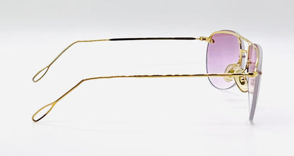 Gucci GG1292/S Gold Unworn Vintage Aviator Full Kit Custom Pink Lenses