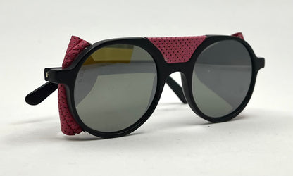 L.G.R Reunion III Glacier Sunglasses 49-22 Pink Leather Shields – Full Kit – Unworn