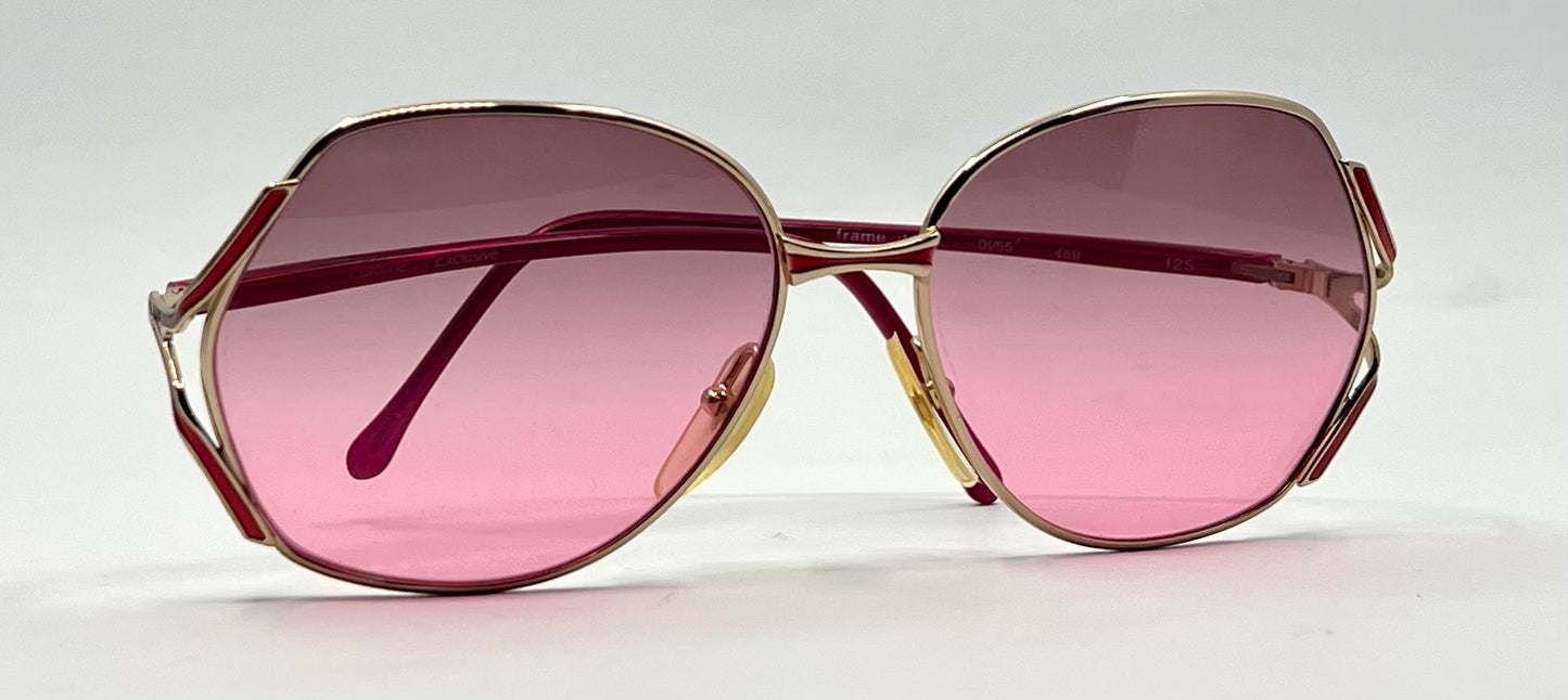 Euroline Exclusive OV55 Vintage Italian Sunglasses-New Pink Gradient Custom Lenses