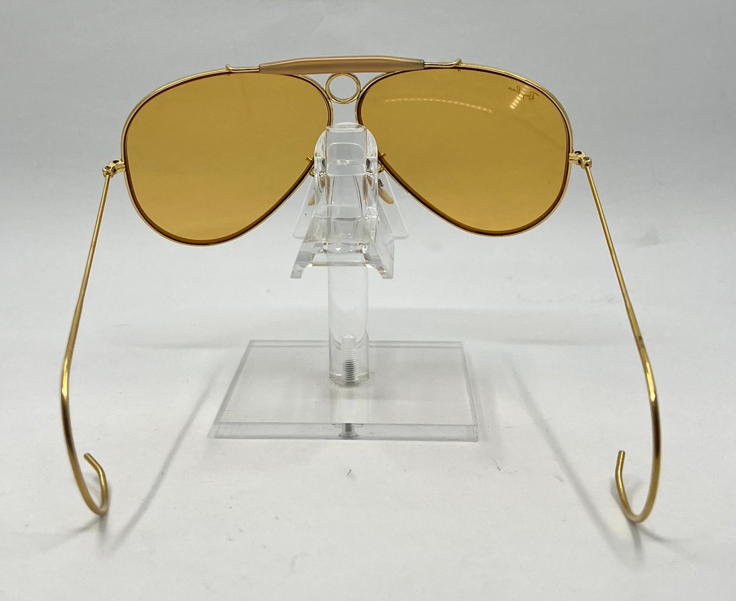 Bausch & Lomb Ray-Ban Shooter 62-8 Arista Gold Amber Mineral Glass-USA