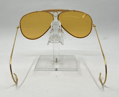 Bausch & Lomb Ray-Ban Shooter 62-8 Arista Gold Amber Mineral Glass-USA