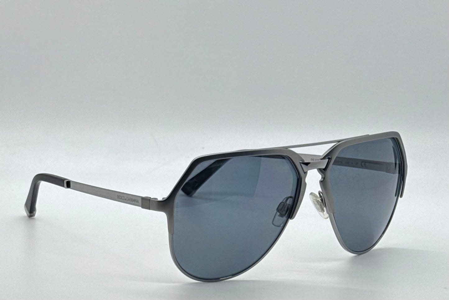 Dolce & Gabbana DG2151 1108/81 59mm-Gunmetal Aviator Sunglasses-made in Italy-Full Kit