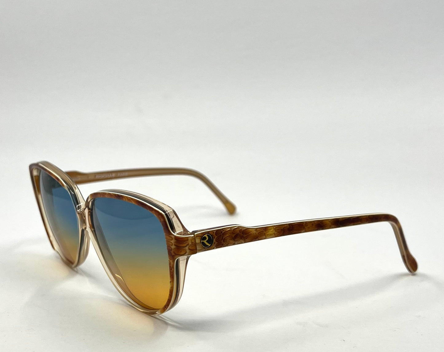 Rochas Paris 4604 Vintage Sunglasses w/New Gradient Tint Custom Lenses-Handmade in France-Unworn