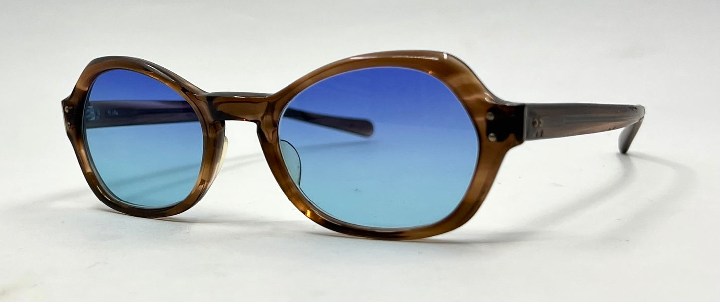 Vintage American Optical Sunglasses 5 1/4 Custom Light Blue Lenses USA