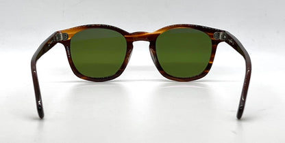 American Optical Vintage Hinge Wellington Tortoise-New Custom Green Lens Sunglasses