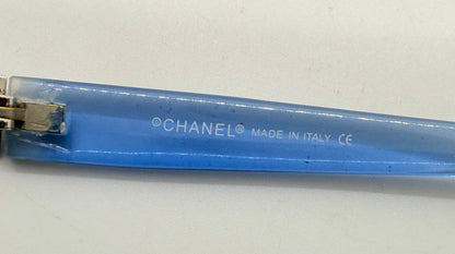 CHANEL 4034 Rimless Sunglasses Blue Temples Melanin Lenses-VINTAGE NOS