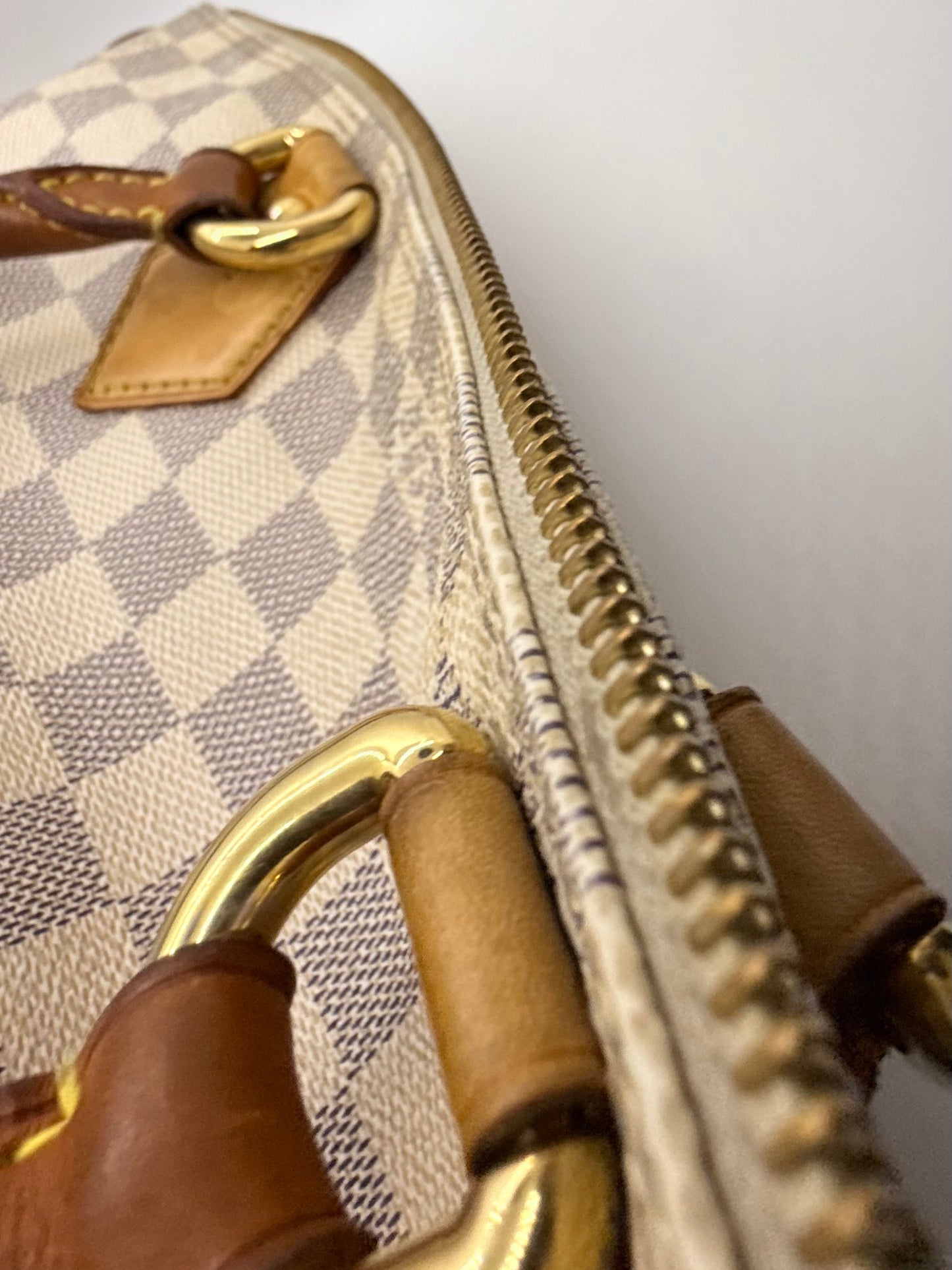 Louis Vuitton Saleya PM Damier Azur Tote Bag Gold Hardware