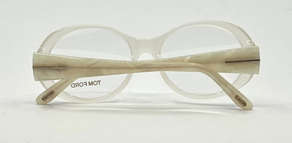 Tom Ford TF5246 024 Ivory Pearl Oval Eyeglasses 53-17-140 Italy Deadstock