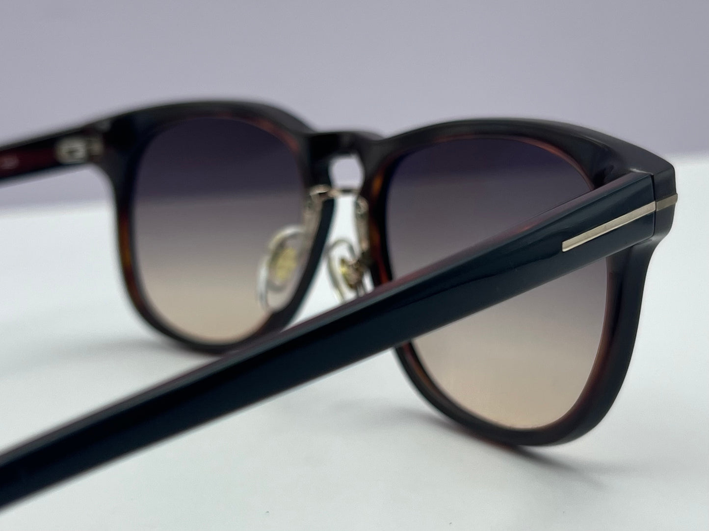 TOM FORD FRANKLIN 346 col.01V Black Celluloid Sunglasses-New/Deadstock 55-14-145