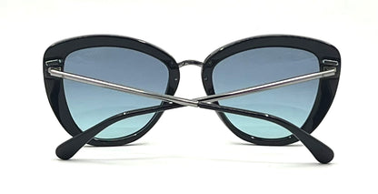 Chanel 5399 Cat Eye Sunglasses Blue Gradient Lenses Italy 53-19