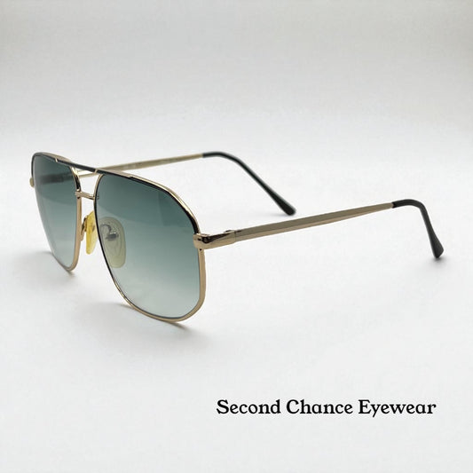 Georgio Felini 9788 Aviator Sunglasses w/New Gradient Tinted Custom Lenses-Vintage-UNWORN-59mm-Italy