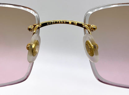 Cartier CT0046O Gold/White Horn Buffs-New Custom Transition Lenses-Full Kit