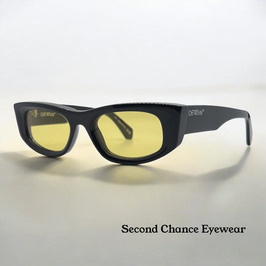 Off-White™ OERI090 1018 Sunglasses Black/Yellow Rare-New/Unworn-Full Kit Italy-51mm