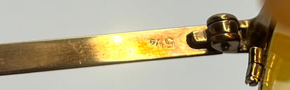 Gaspari 12K Gold Filled Browline Vintage Sunglasses-New Custom Lenses