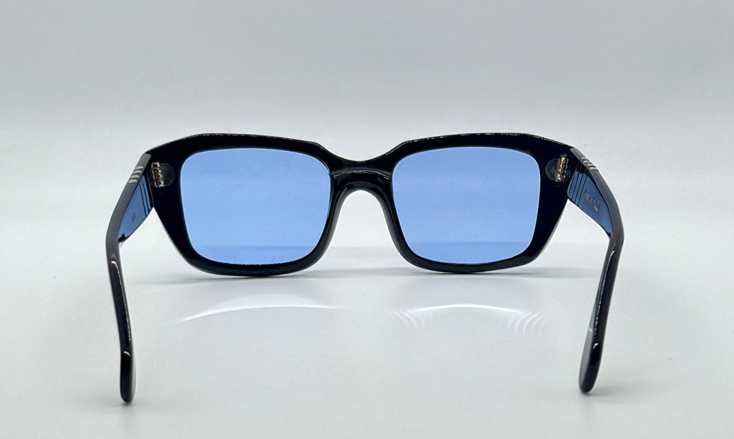 Persol 6156-Arabic Export-Blue Mineral Glass-Vintage 1940s-Deadstock-Rare