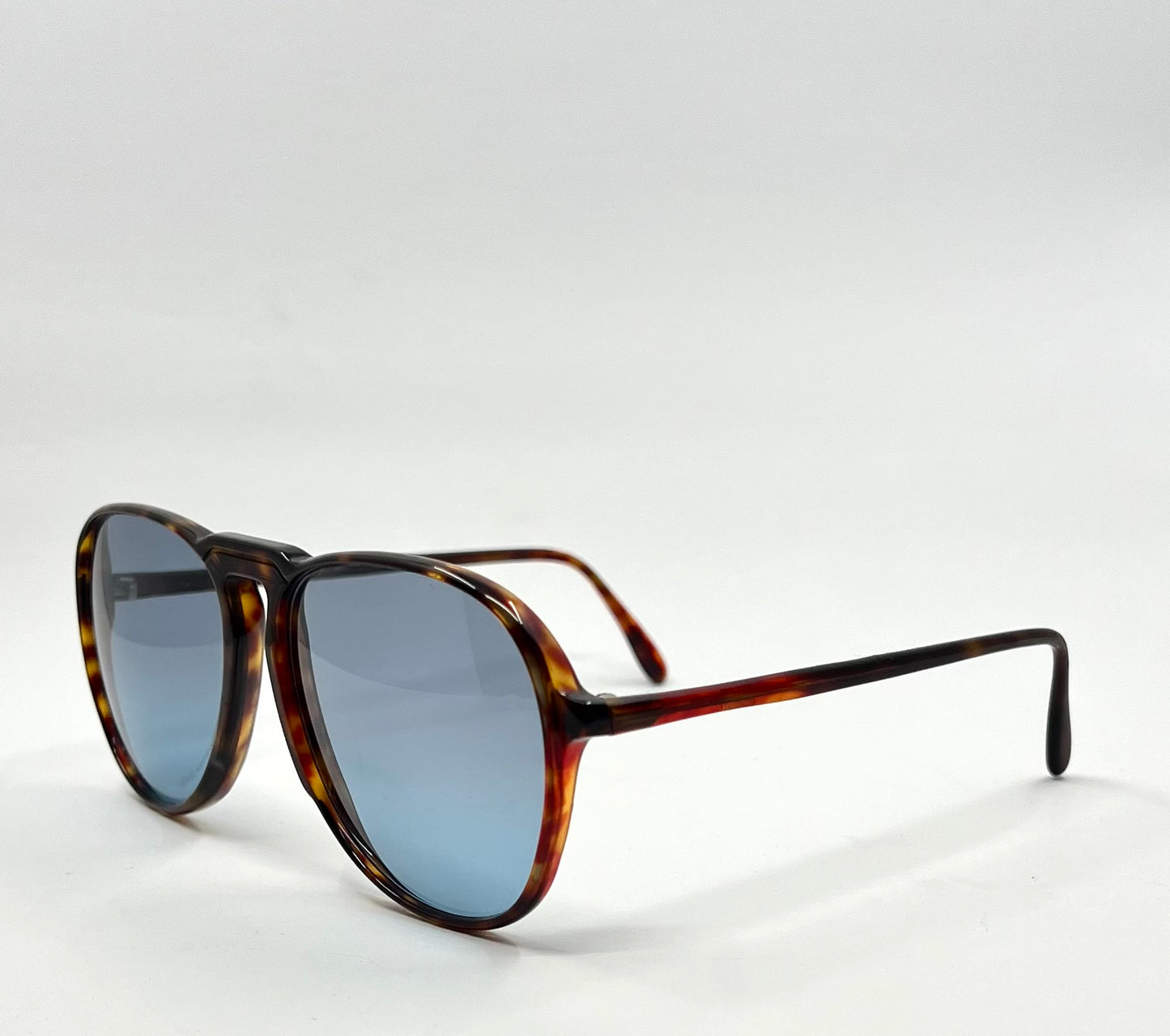 Silhouette MOD 237 COL 09 Vintage Sunglasses w/New Solid Blue Tinted Custom Lenses-Austria/60mm