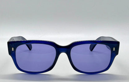 Cutler and Gross M1016 CNB Sunglasses w/New Solid Soft Plum/Purple Tint Custom Lenses-Rare Blue-56mm-Handmade in Italy