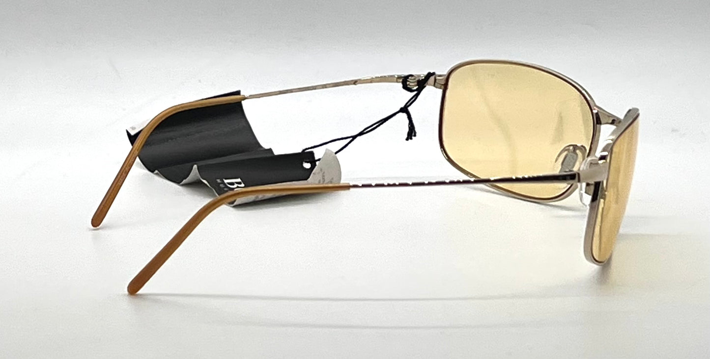 Hugo Boss Hb5774 Titanium Aviator Sunglasses Amber Lens Deadstock Japan