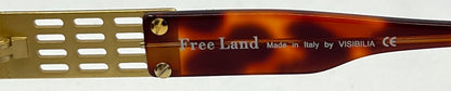 Free Land Visibilia Fl 613 023 Gold Lattice Italy Sunglasses Vintage|Deadstock Unworn